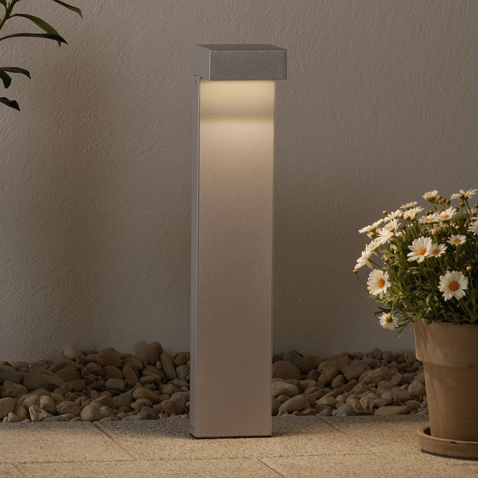 LED sti-lampe Mimik 10 Post 600 grå 65 cm IP65 forfra