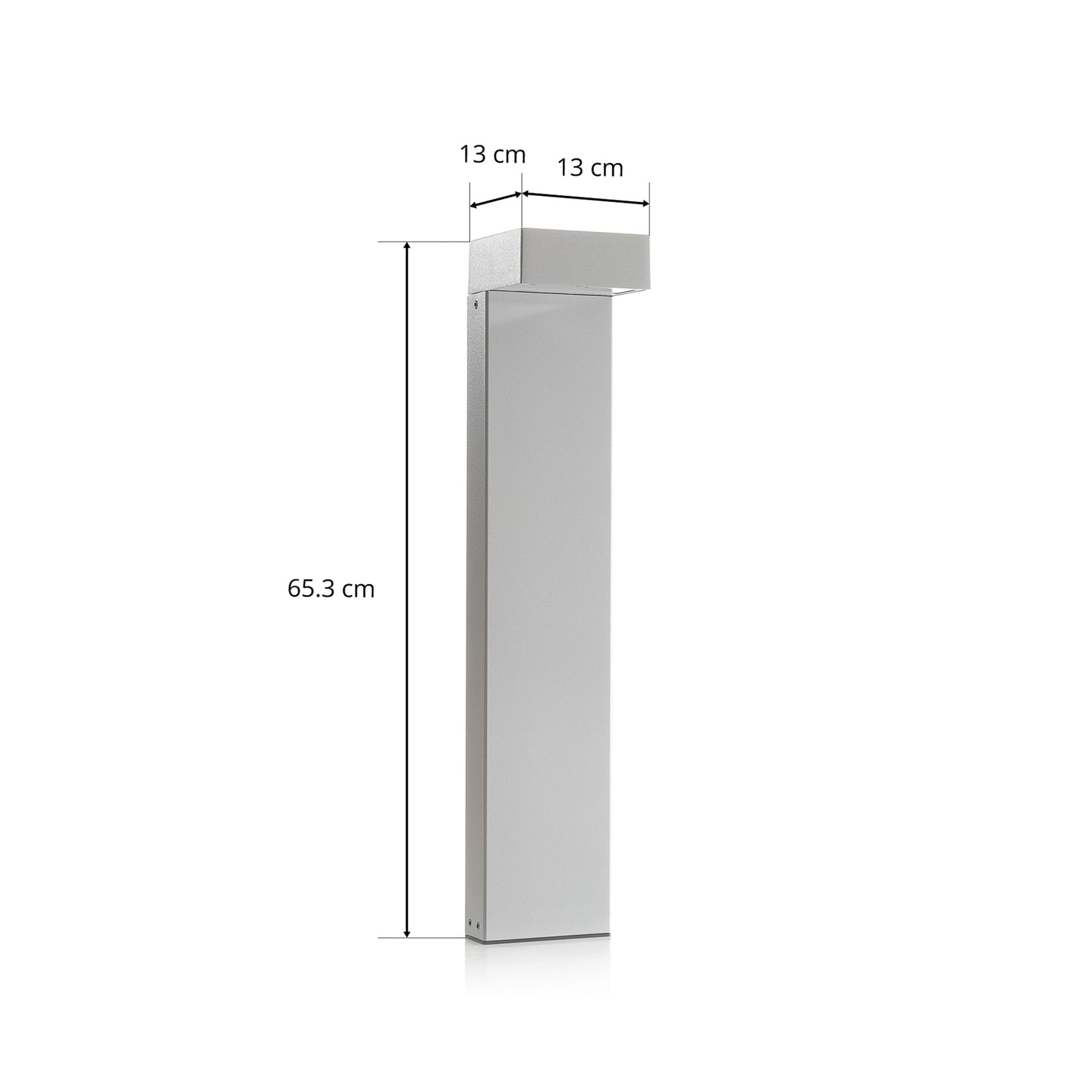 LED sti-lampe Mimik 10 Post 600 grå 65 cm IP65 på hagevei