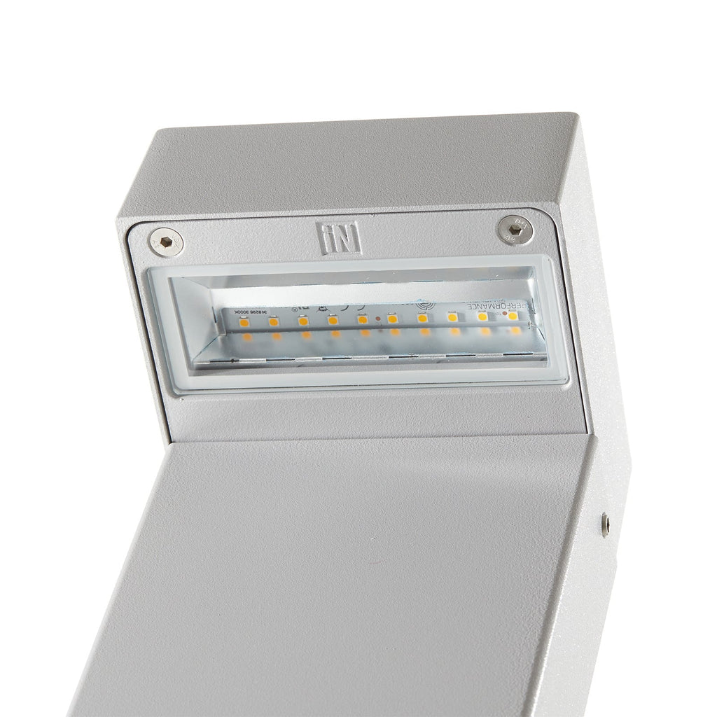 LED sti-lampe Mimik 10 Post 600 grå 65 cm IP65 sett fra siden