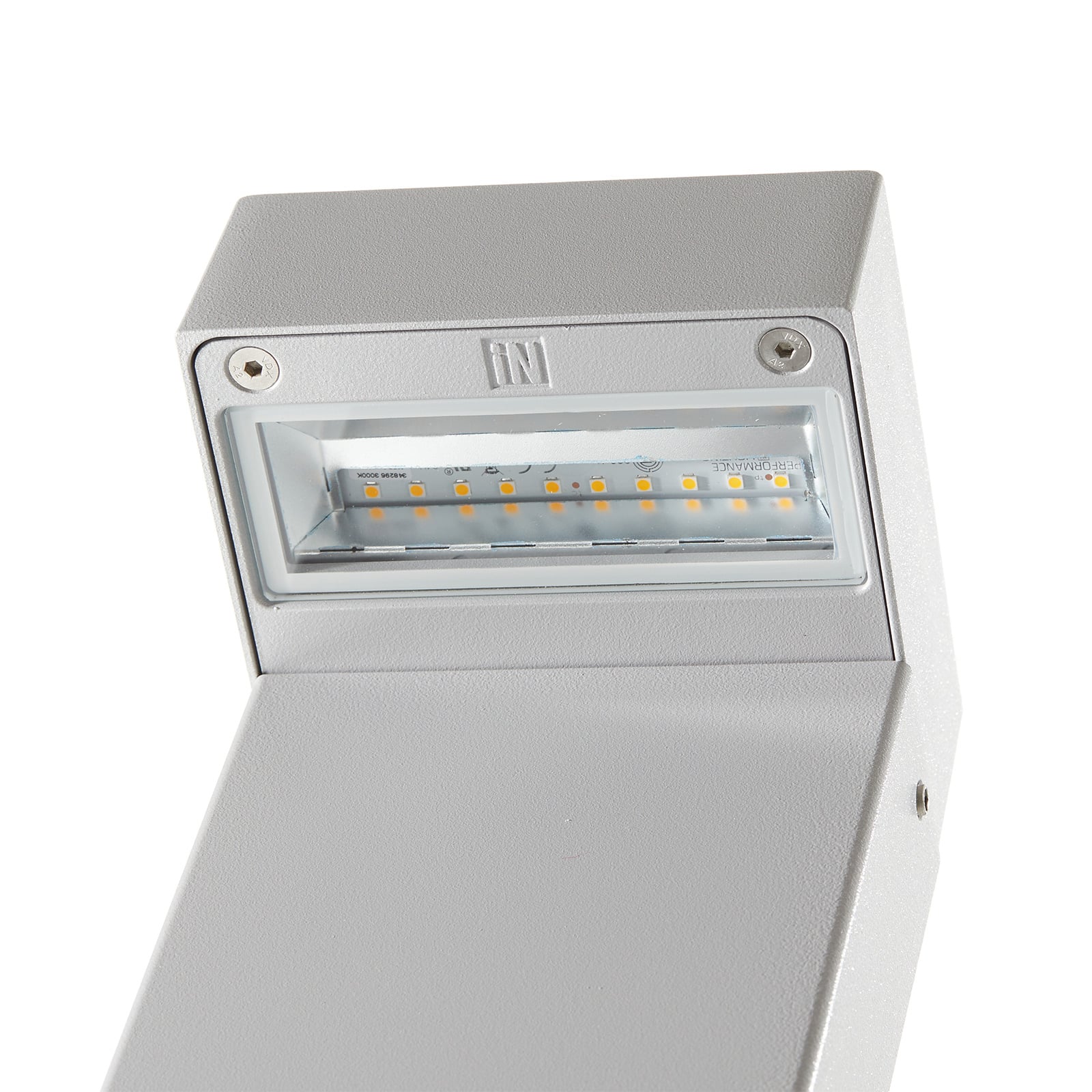 LED sti-lampe Mimik 10 Post 600 grå 65 cm IP65 sett fra siden