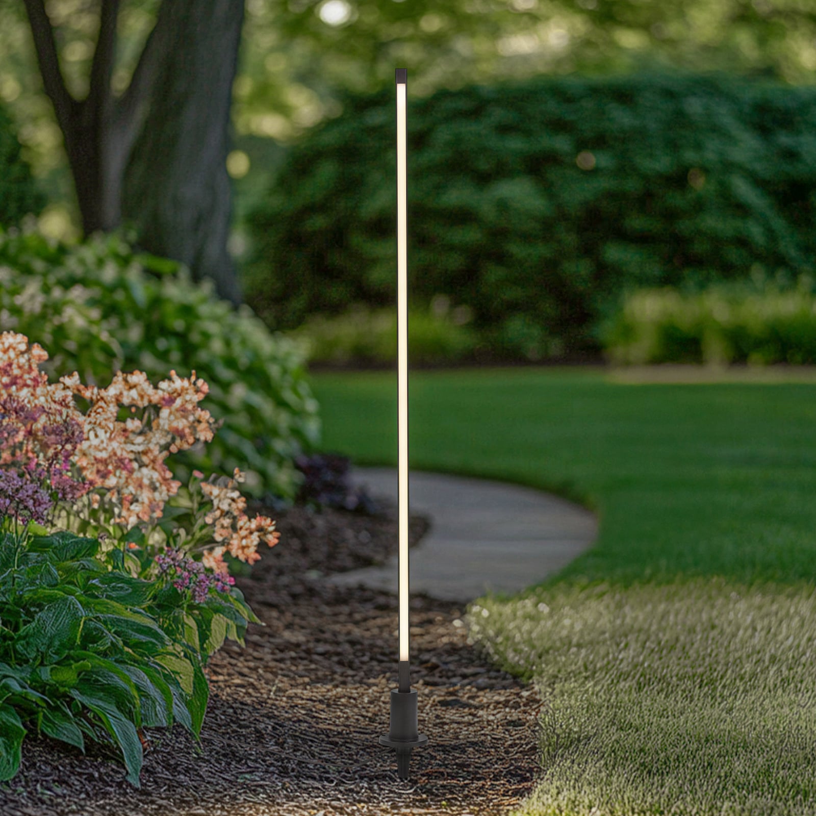 LED sti-lampe Neano svart 120 cm IP65 forfra