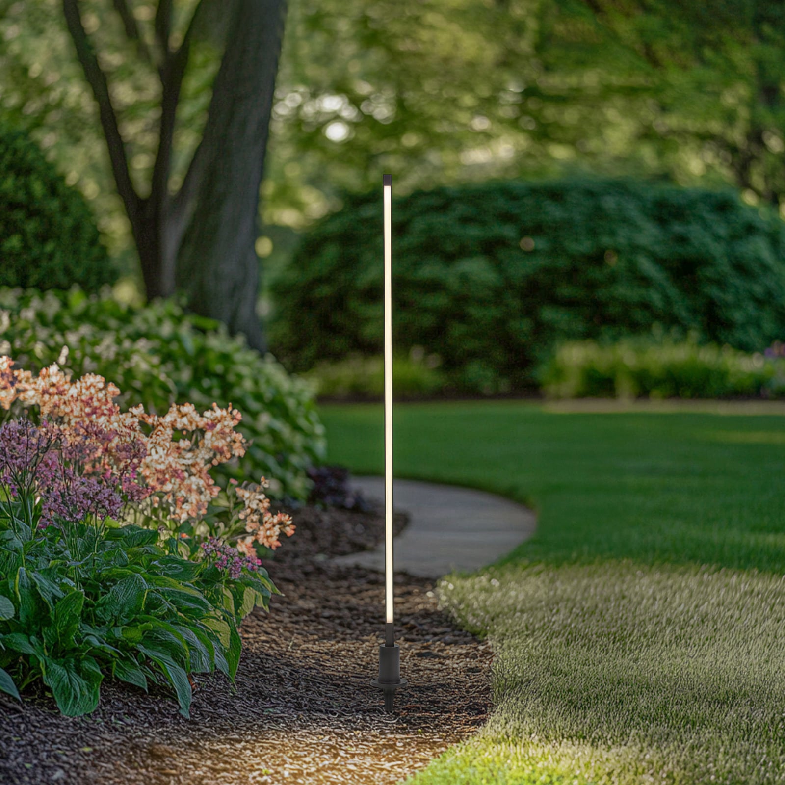 LED sti-lampe Neano svart 120 cm IP65 bakside