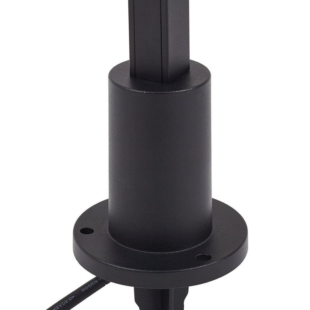 LED sti-lampe Neano svart aluminium monteringsdetalj