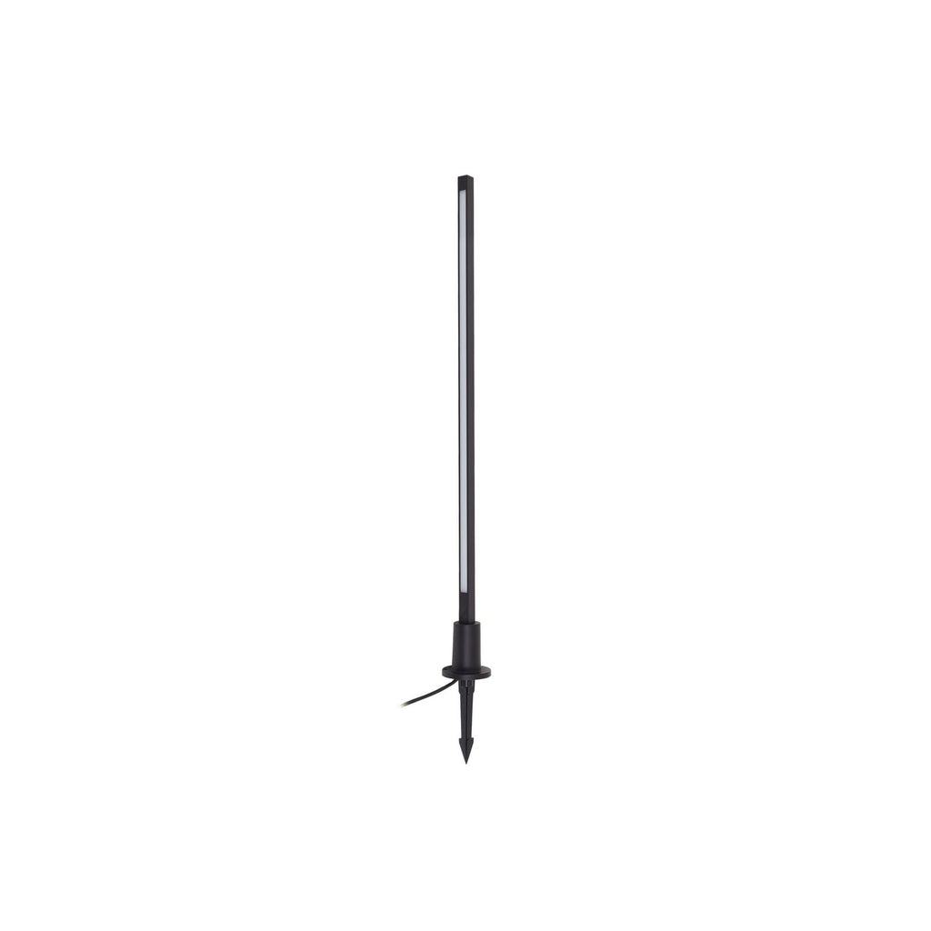 LED sti-lampe Neano svart aluminium montert i hage