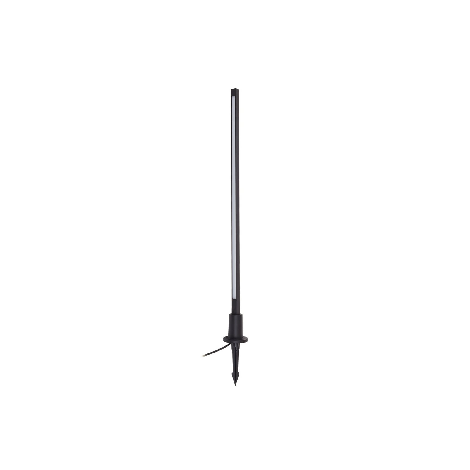 LED sti-lampe Neano svart aluminium montert i hage