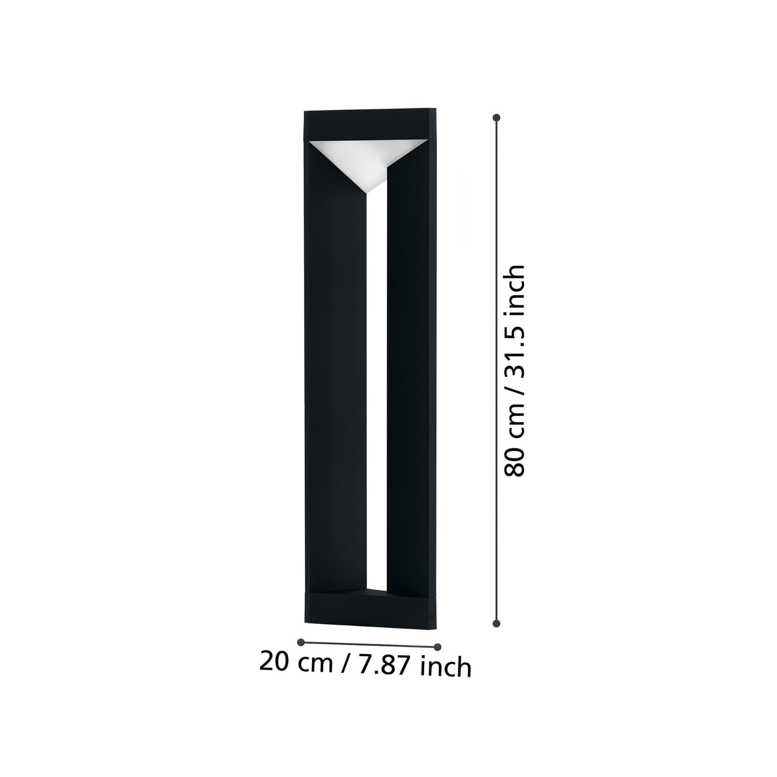 Detalj av LED sti-lampe Nembro pressstøpt aluminium 80 cm IP54
