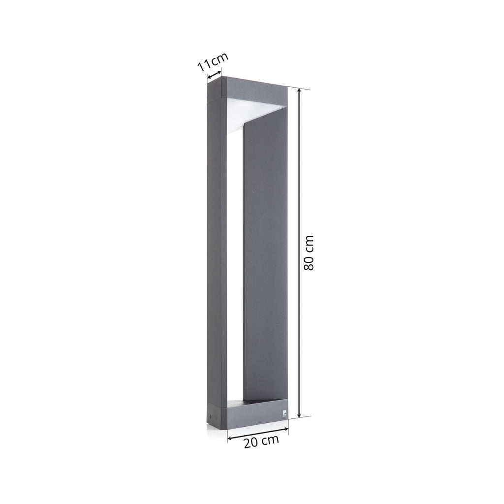 Montert LED sti-lampe Nembro pressstøpt aluminium 80 cm IP54 i hage