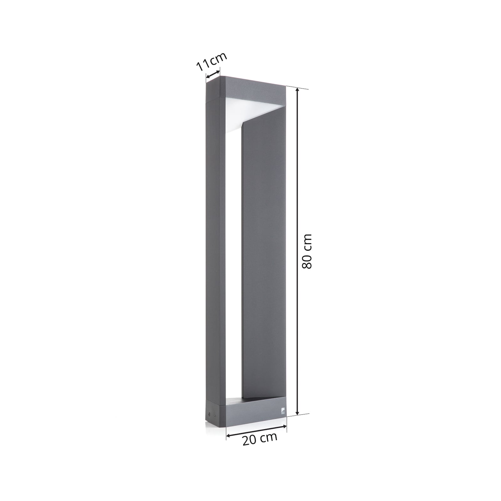 Montert LED sti-lampe Nembro pressstøpt aluminium 80 cm IP54 i hage