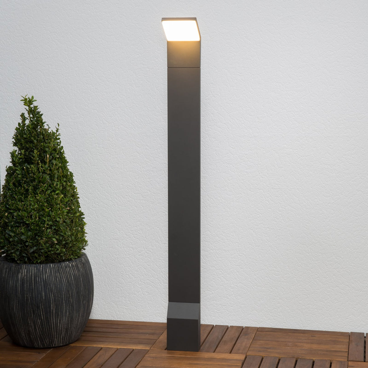 LED sti-lampe Nevio antrasitt aluminium forfra