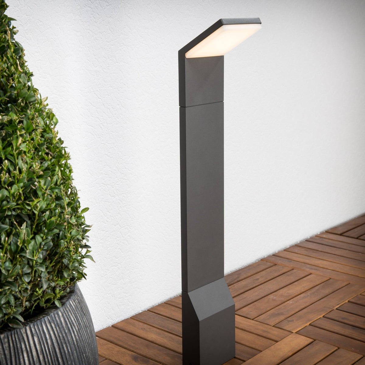 LED sti-lampe Nevio antrasitt aluminium 60 cm detalj av lampehode