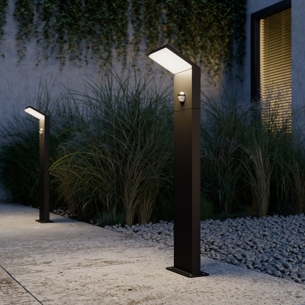 LED sti-lampe Nevio med bevegelsessensor bakside