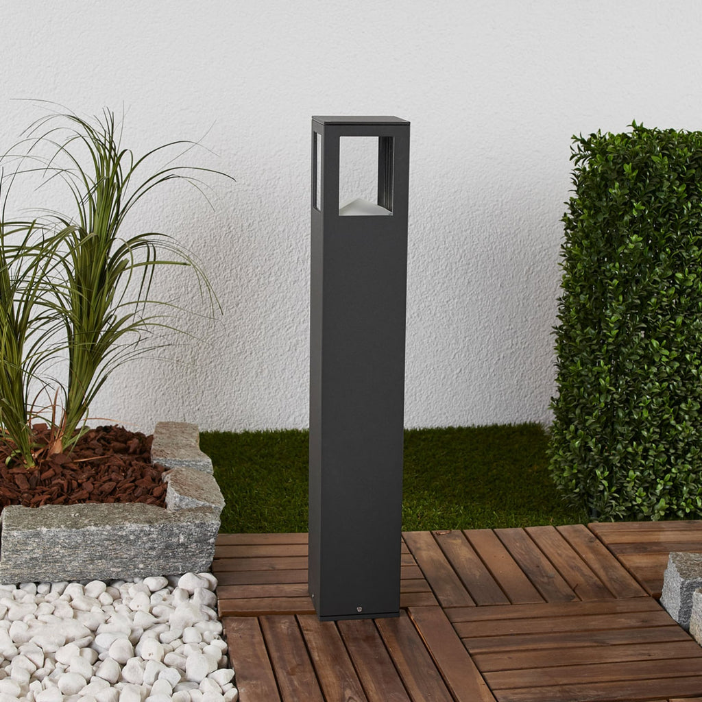 LED sti-lampe Nicola antrasitt aluminium bakside
