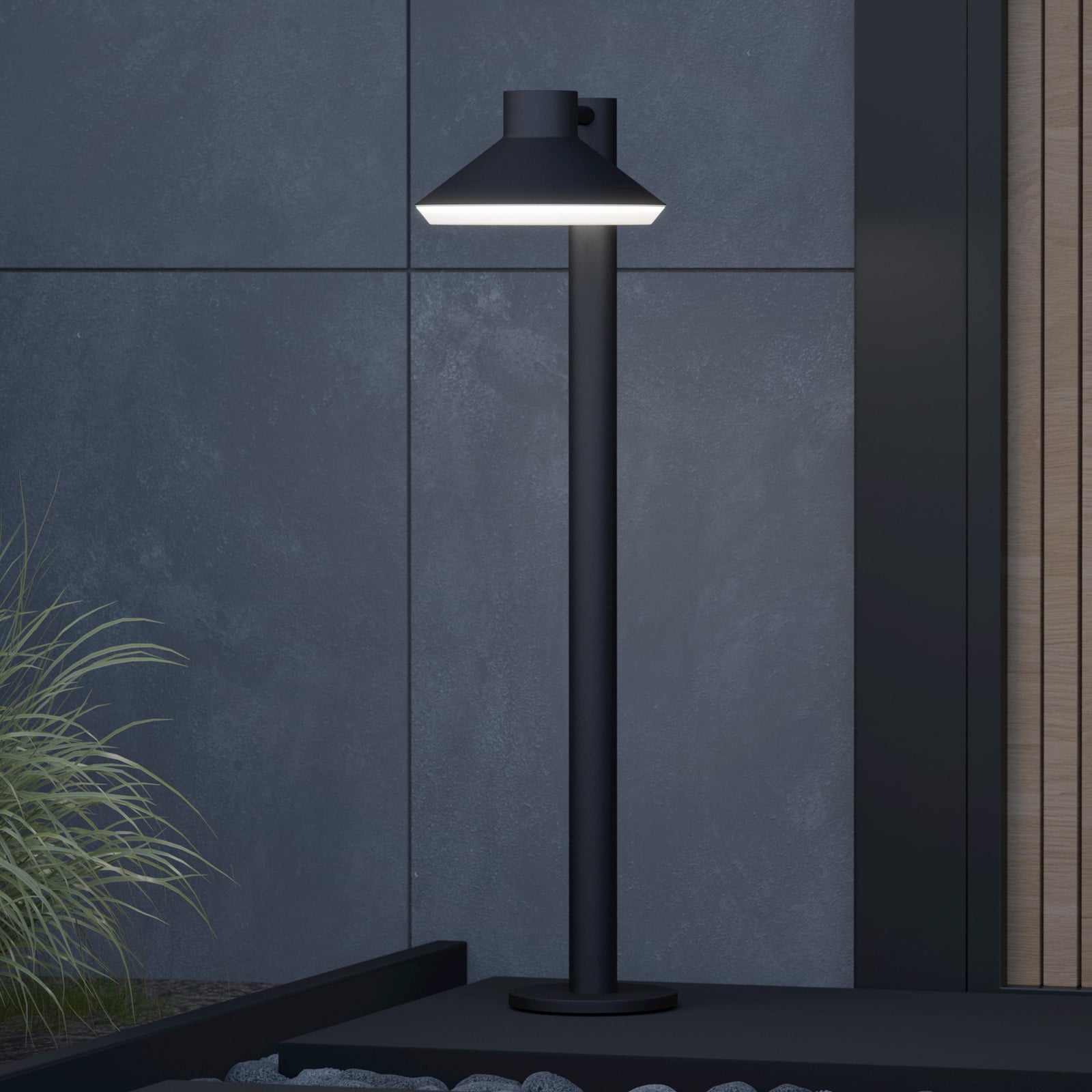 LED sti-lampe Ninnarella svart/hvit foran