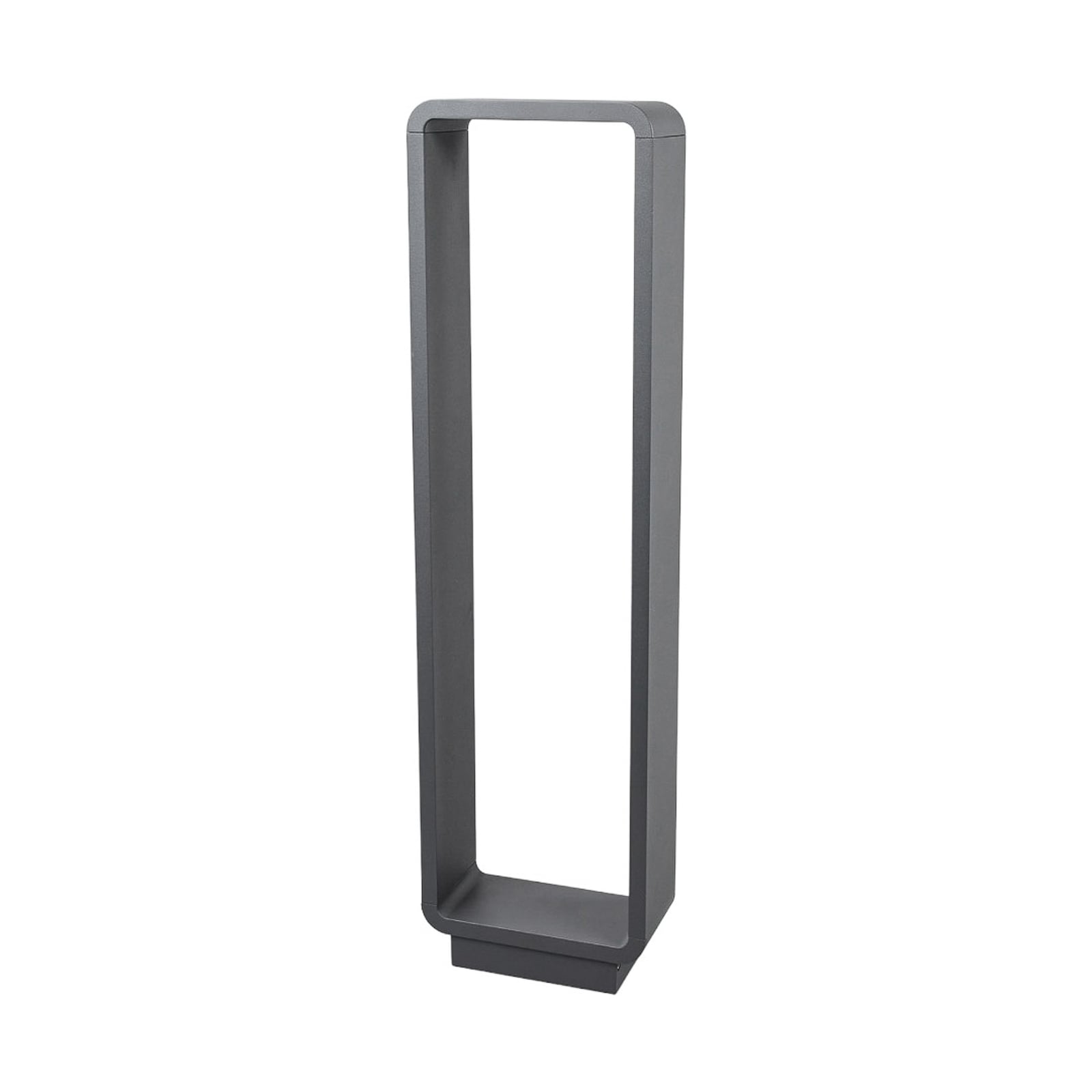 LED sti-lampe Ninon antrasitt montert i hage