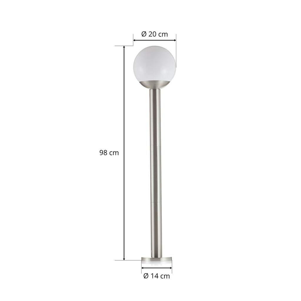 LED sti-lampe Nisia-C smart rustfritt stål med bevegelsessensor