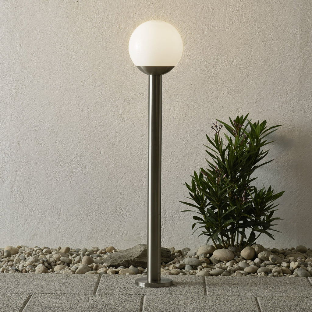 LED sti-lampe Nisia-C smart rustfritt stål front