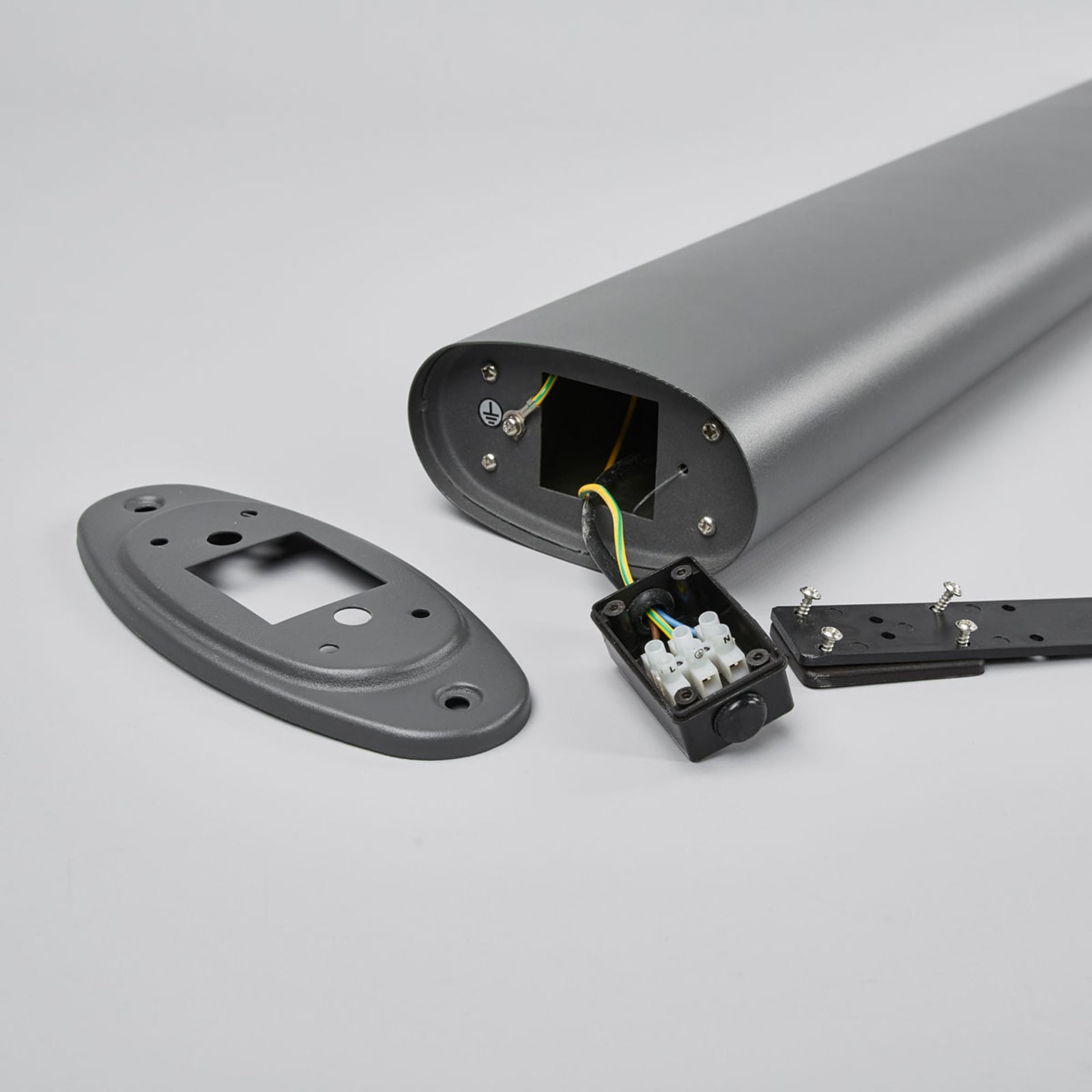 LED sti-lampe Obri med bevegelsessensor antrasitt sideprofil