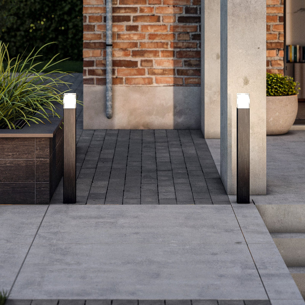 LED sti-lampe OOL-50018 svart aluminium bakside
