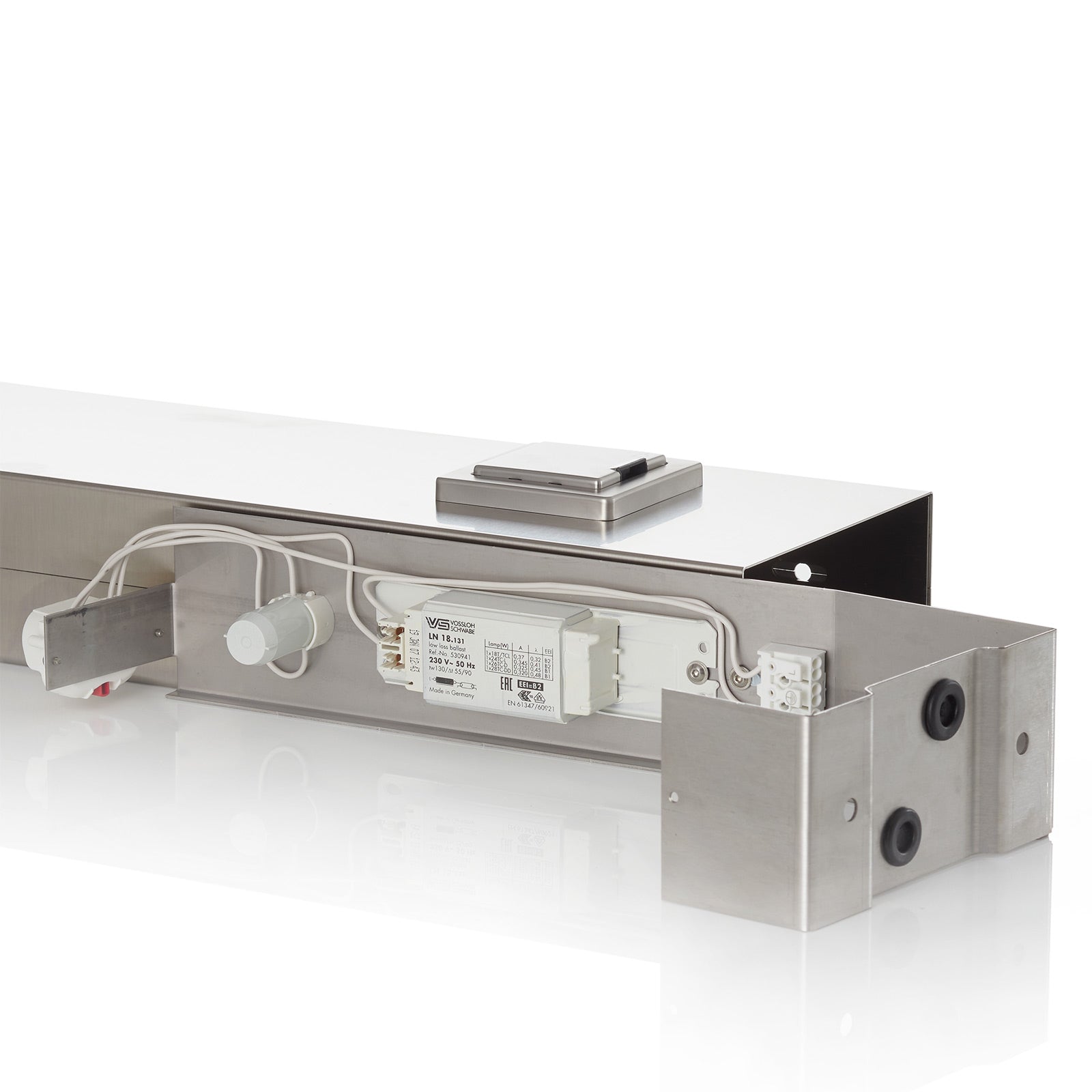 LED sti-lampe Paulo 80 rustfritt stål sideprofil