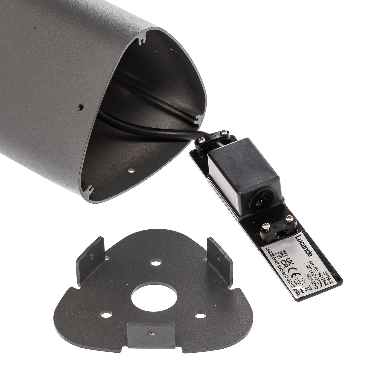LED sti-lampe Pirron trekantet antrasitt 80 cm IP54 oversikt