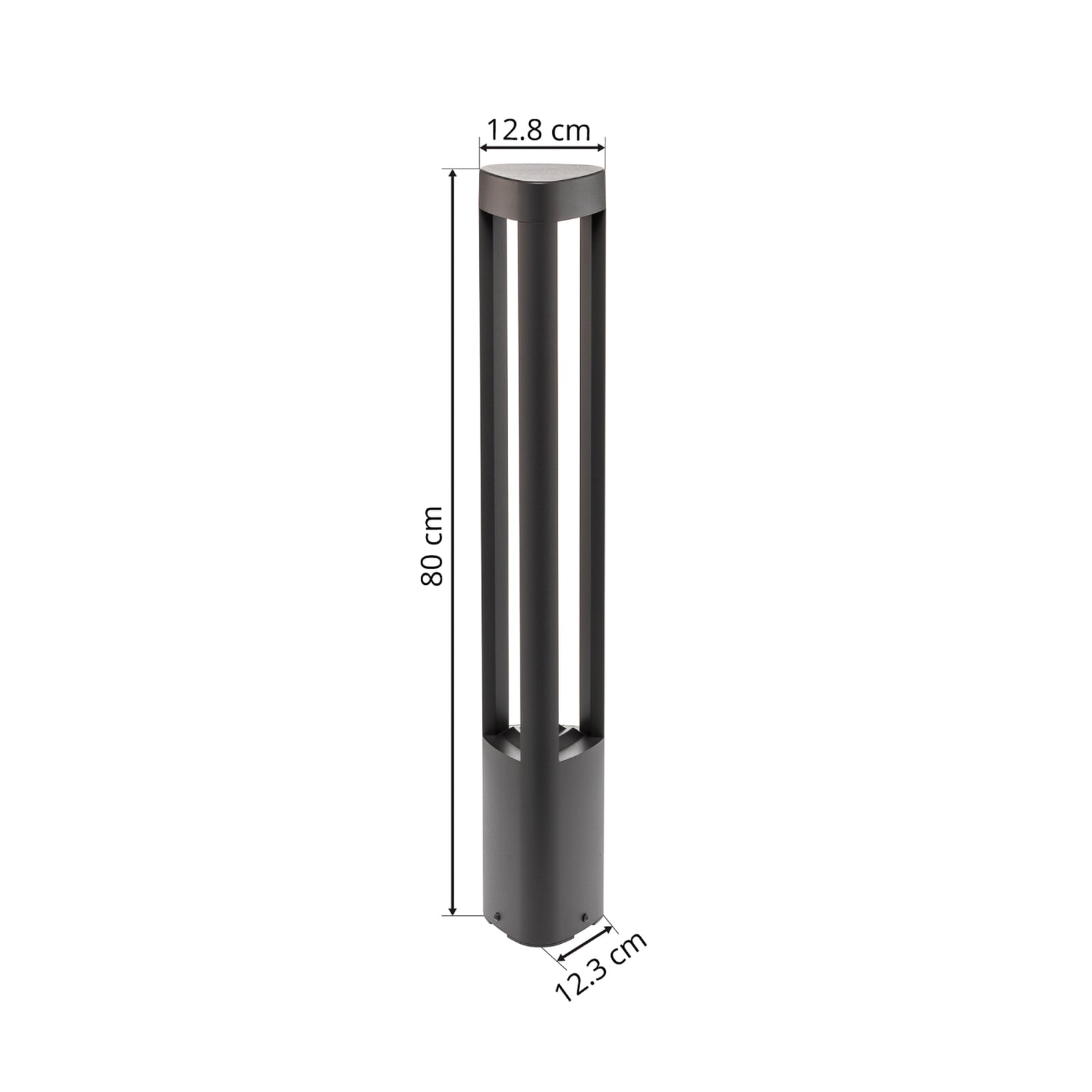 LED sti-lampe Pirron trekantet antrasitt 80 cm IP54 pakkeinnhold