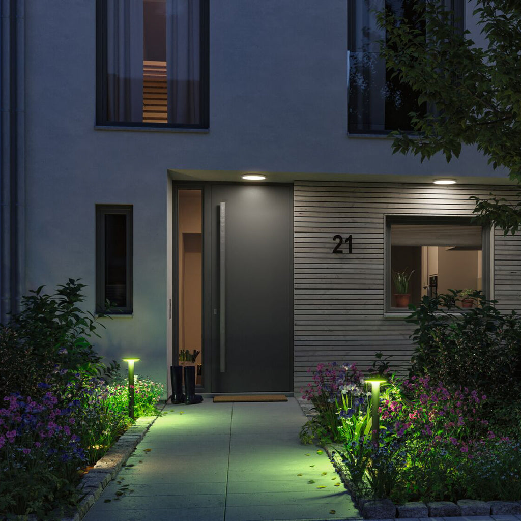 LED sti-lampe Plate RGBW Zigbee dimbar antrasitt IP44 Paulmann ZigBee kontroll