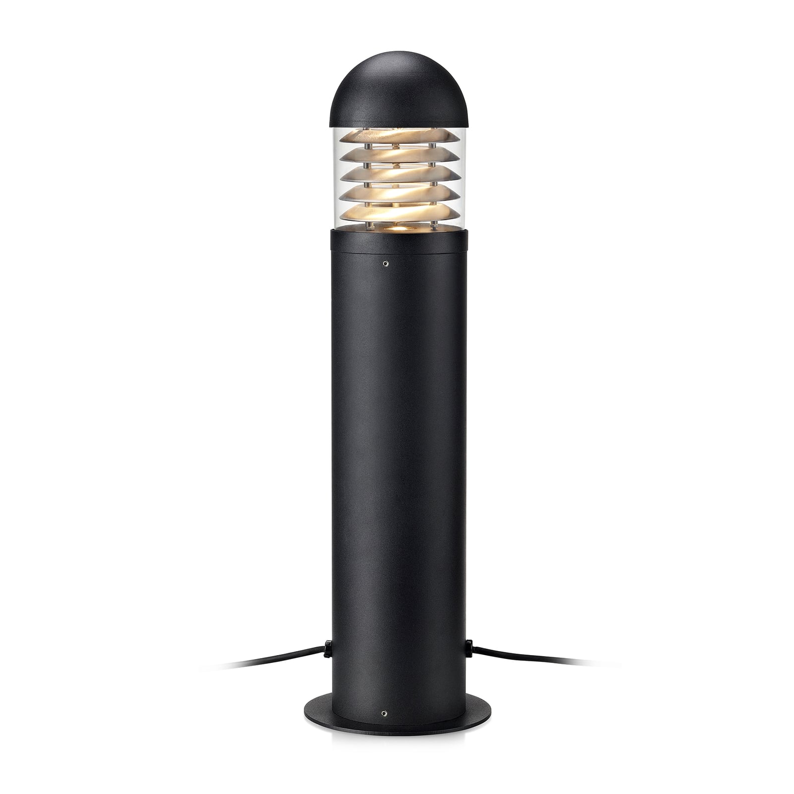 LED sti-lampe Pole aluminium svart 60 cm 6W dimbar IP44 detalj av lampe