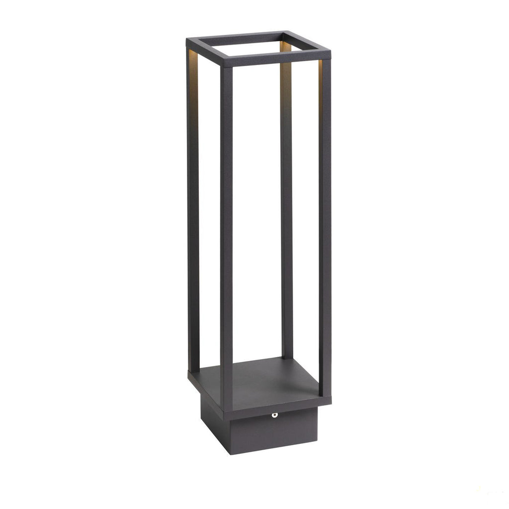 LED sti-lampe Quadrulo aluminium antrasitt 53 cm forfra