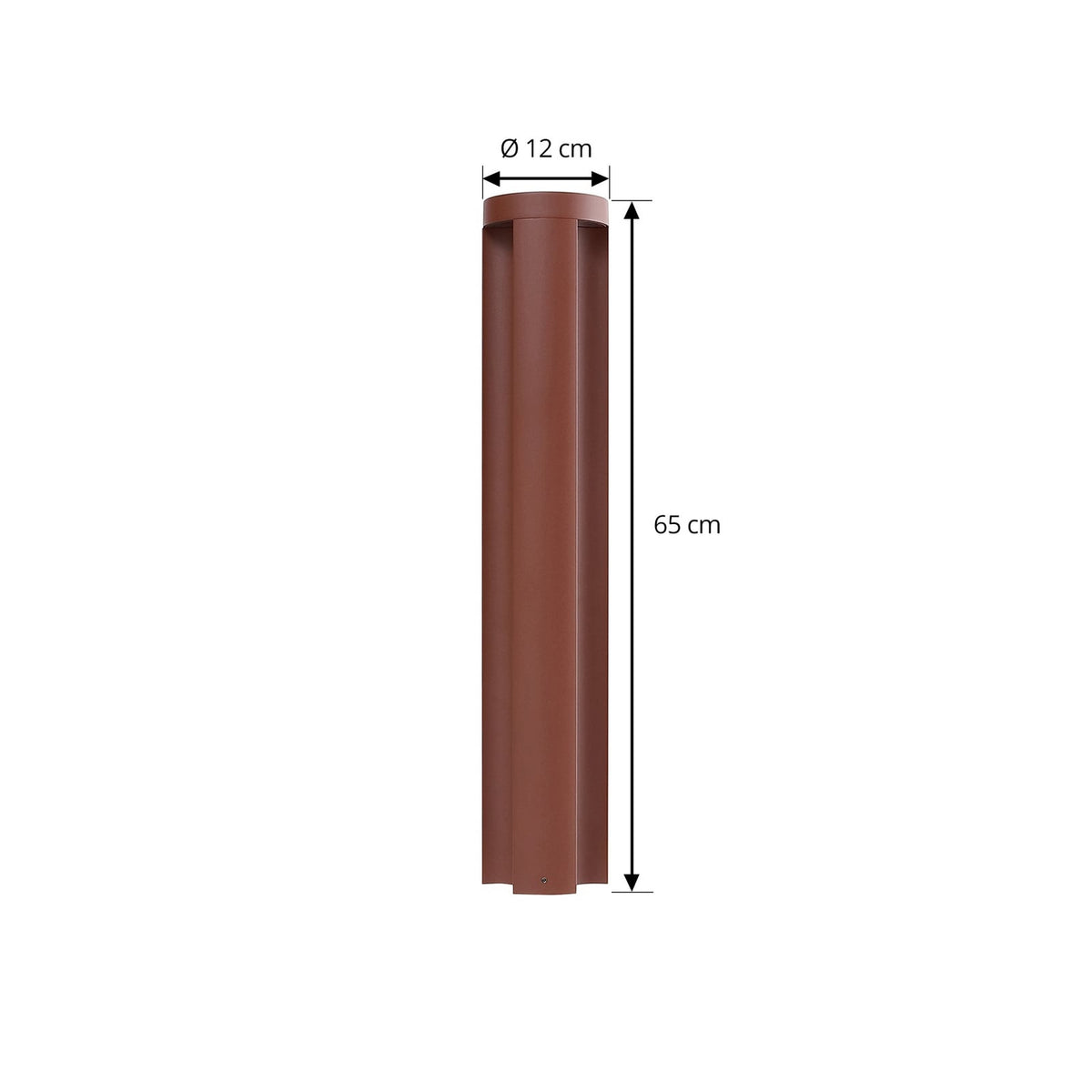 LED sti-lampe Raiku rustfarget aluminium 65 cm IP65 montert i hage