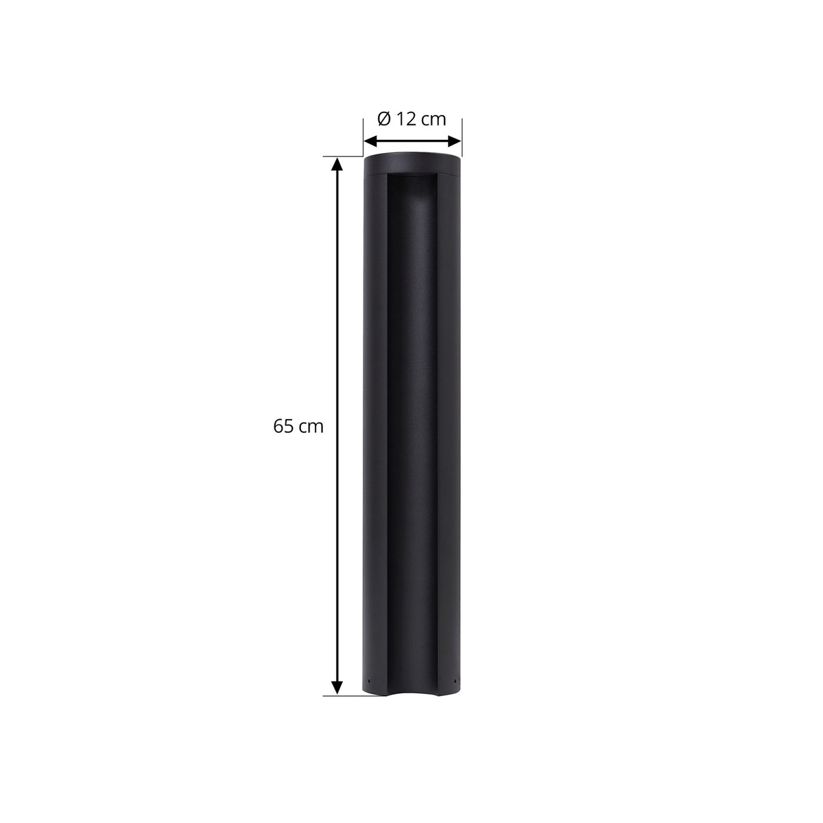 LED sti-lampe Raiku svart aluminium 65 cm montert i hage