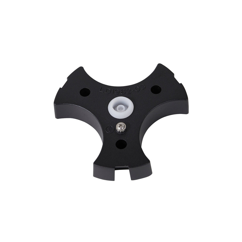 LED sti-lampe Raiku svart aluminium 65 cm lysbilde om kvelden
