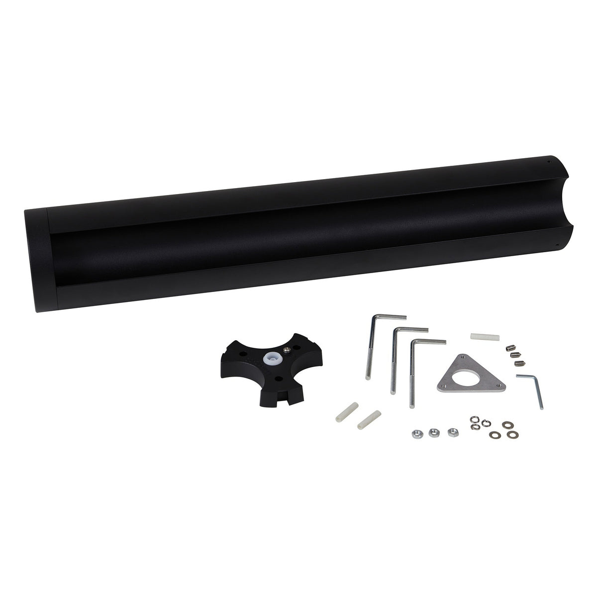 LED sti-lampe Raiku svart aluminium 65 cm montering nærbilde