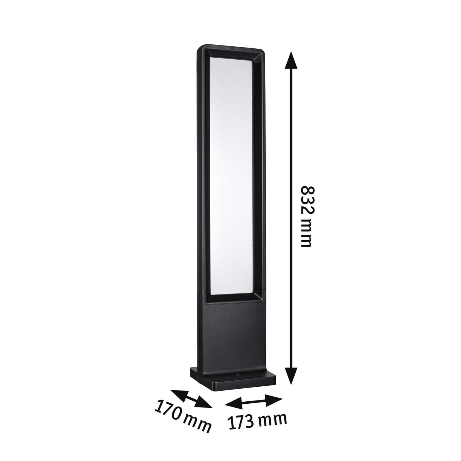 LED sti-lampe Reana antrasitt metall bakside