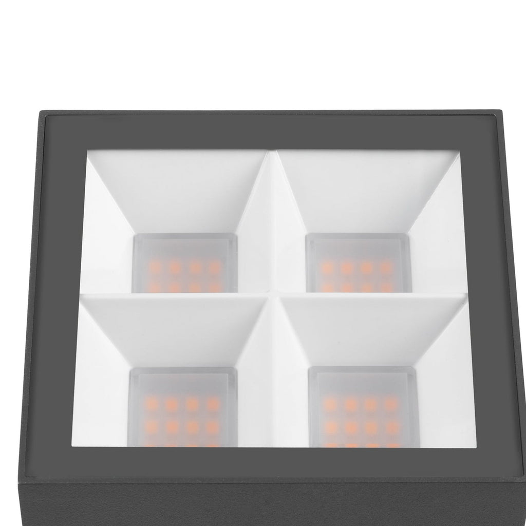 LED sti-lampe S-Cube antrasitt med IP65 beskyttelse