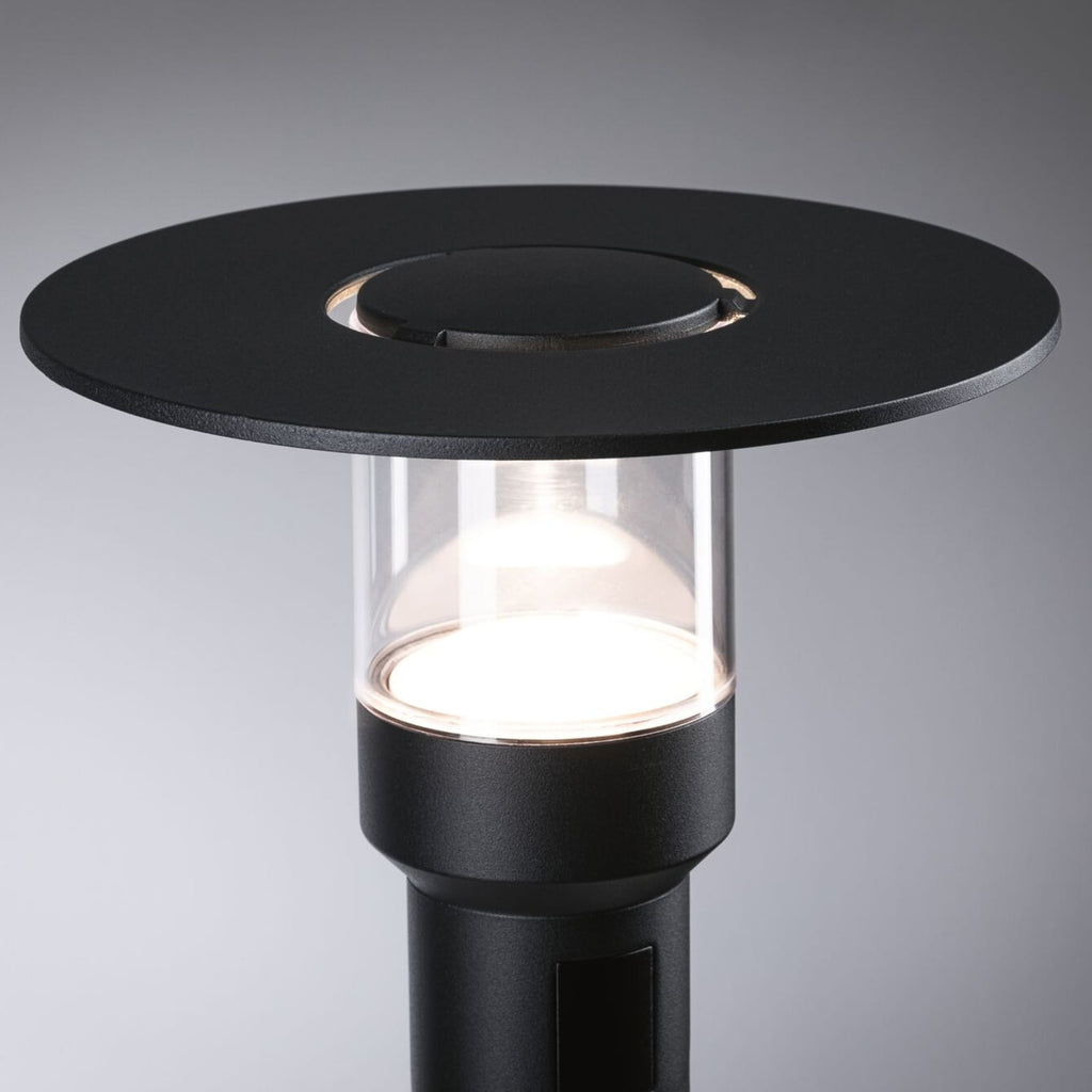 LED sti-lampe Sienna med bevegelsessensor antrasitt detalj