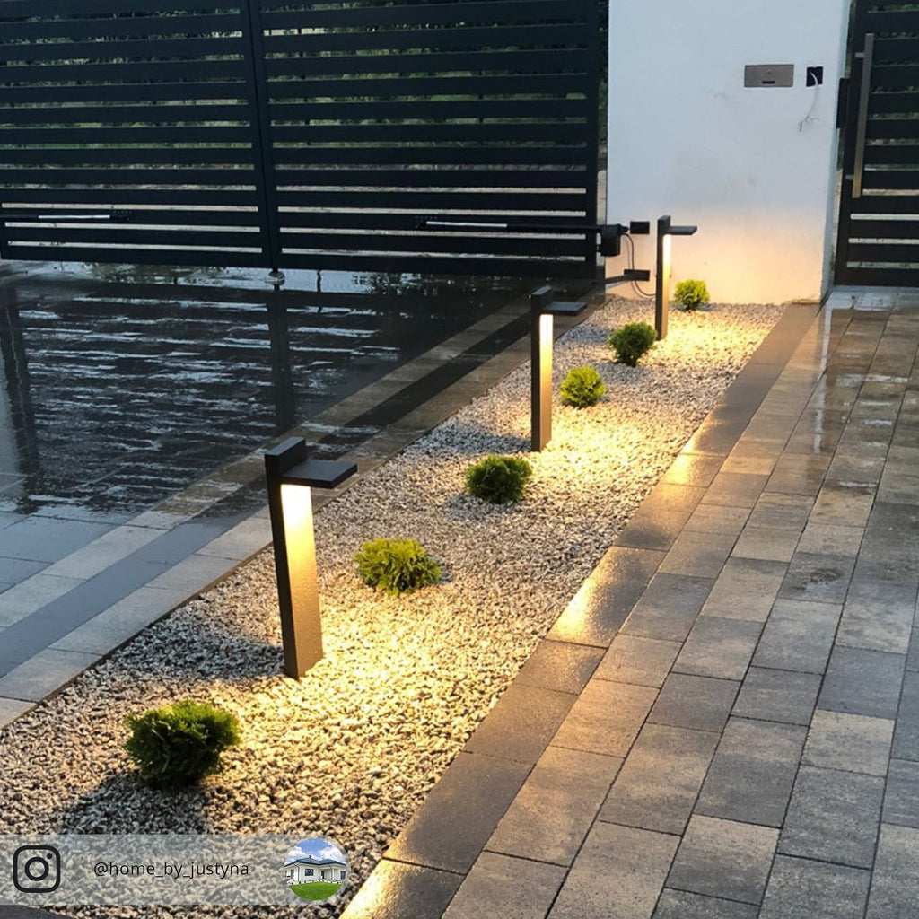 LED sti-lampe Silvan med bevegelsessensor detalj av lampefot