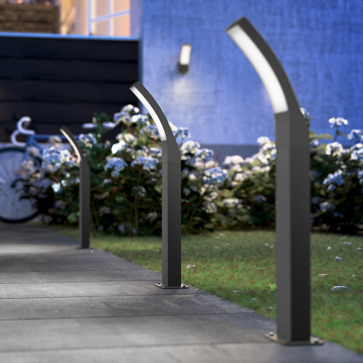 LED sti-lampe Splay antrasitt 60 cm 4000K IP44 fra Philips forfra