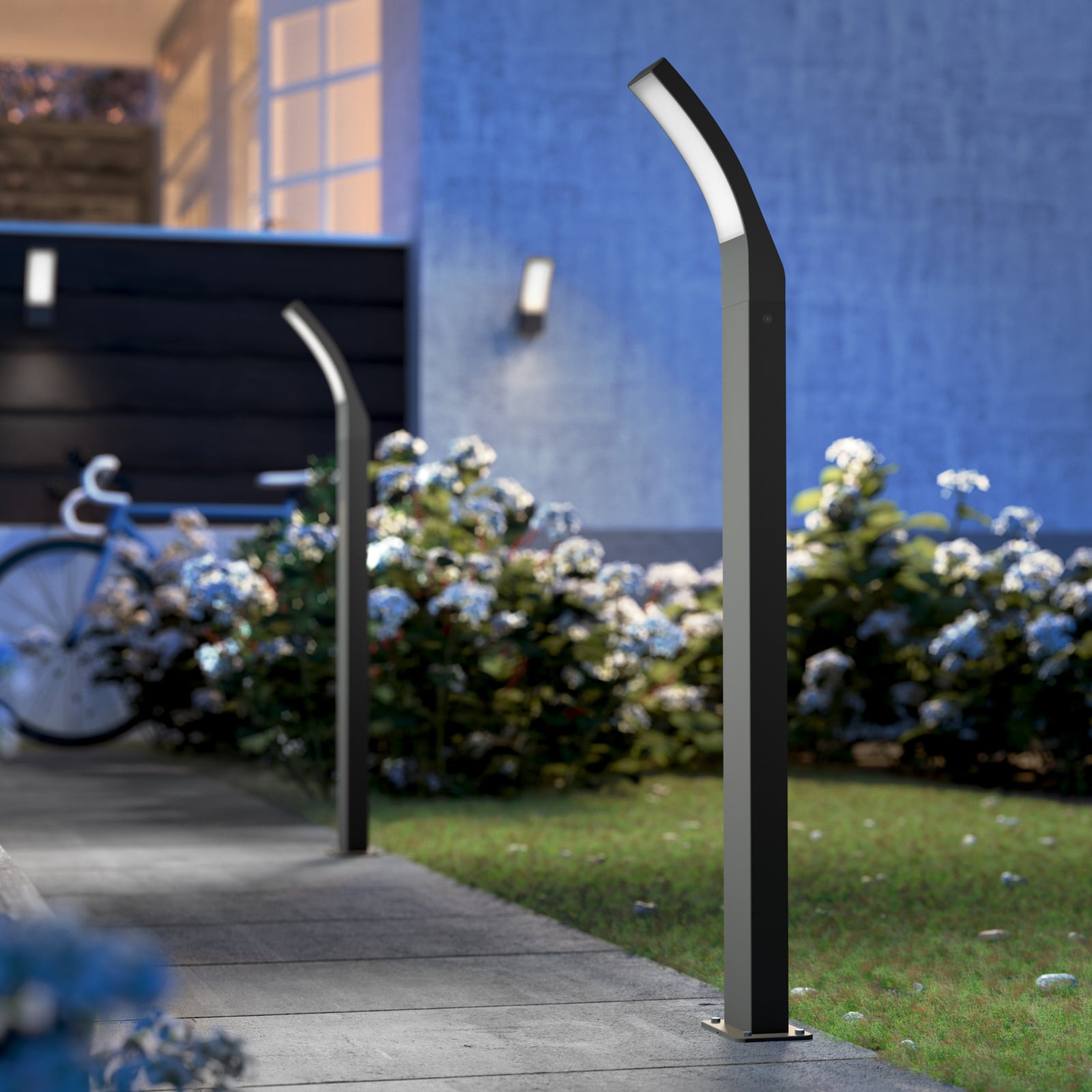 LED sti-lampe Splay antrasitt 96 cm 4000K IP44 Philips bakside