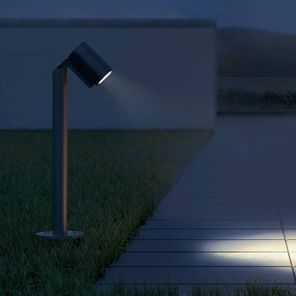 LED sti-lampe Spot Way svingbar GU10 antrasitt IP44 justerbar stråle