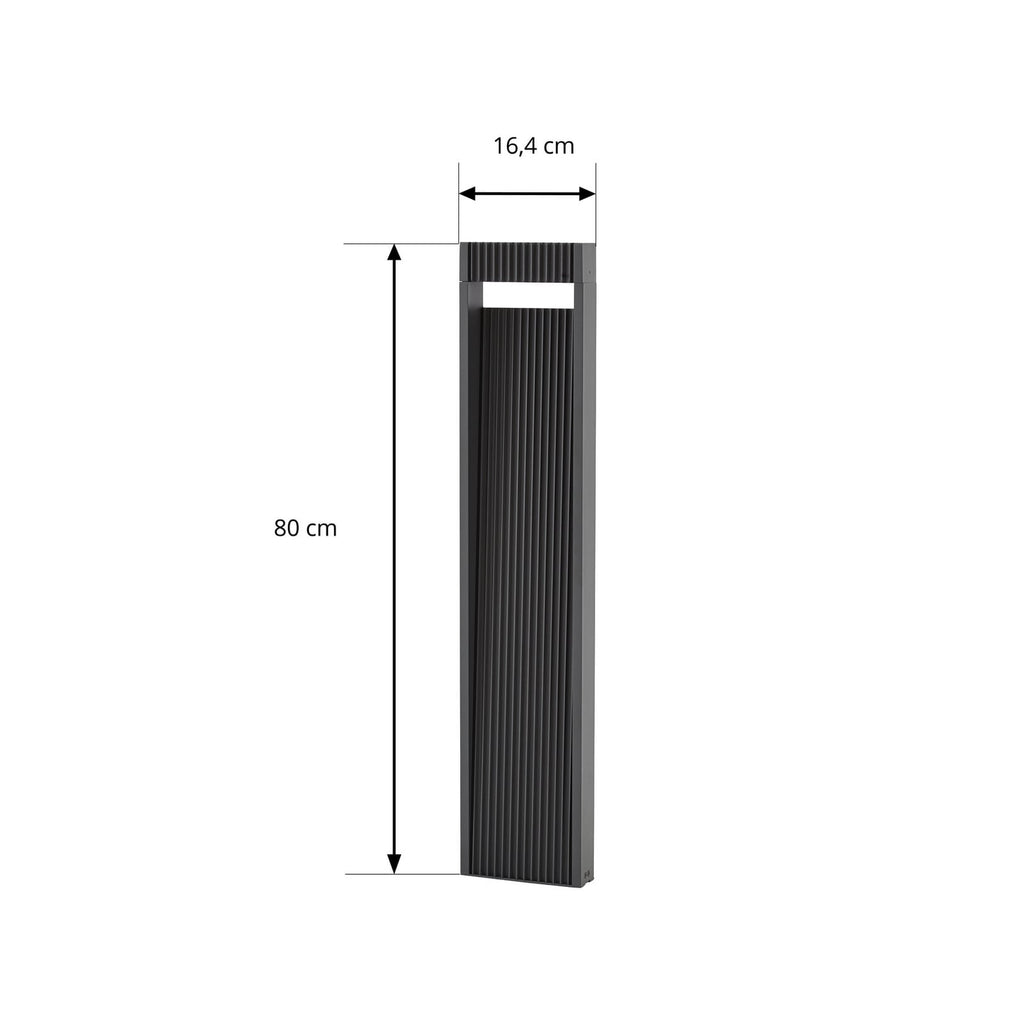 Detalj av LED sti-lampe Tavion antrasitt aluminium