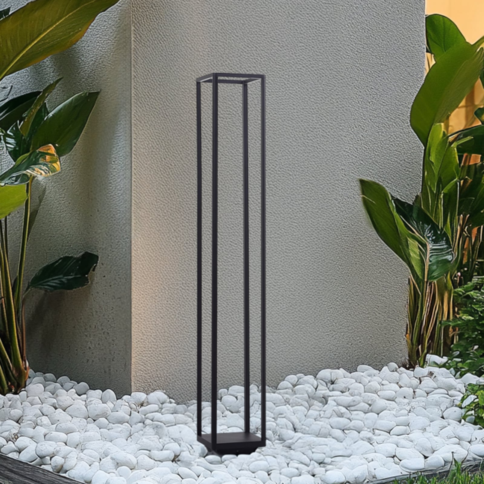 LED sti-lampe Thorvid svart aluminium 120 cm forfra
