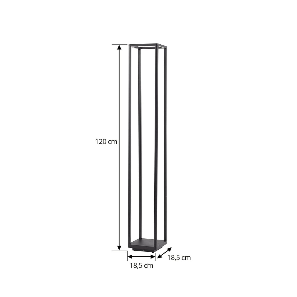 LED sti-lampe Thorvid svart aluminium 120 cm nærbilde av lampehode