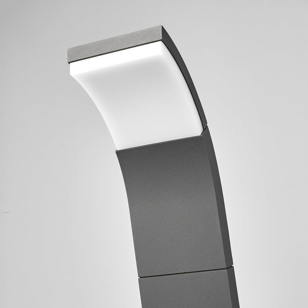 LED sti-lampe Timm antrasitt aluminium vinkel på lampehode
