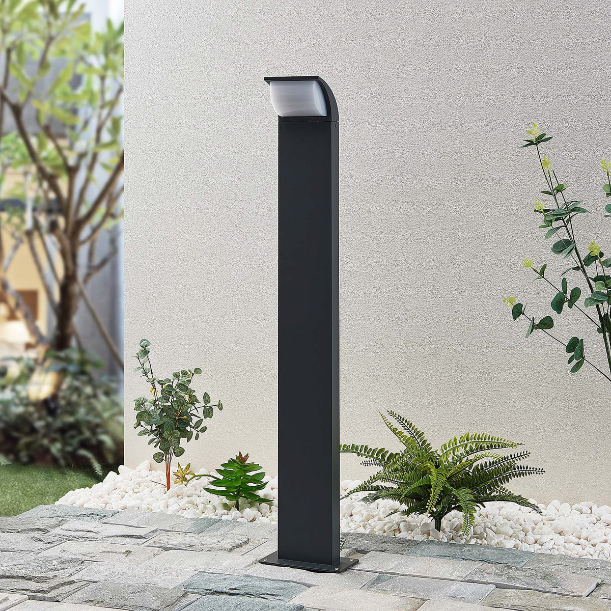 LED sti-lampe Tinna antrasitt aluminium 80 cm IP65 bakside