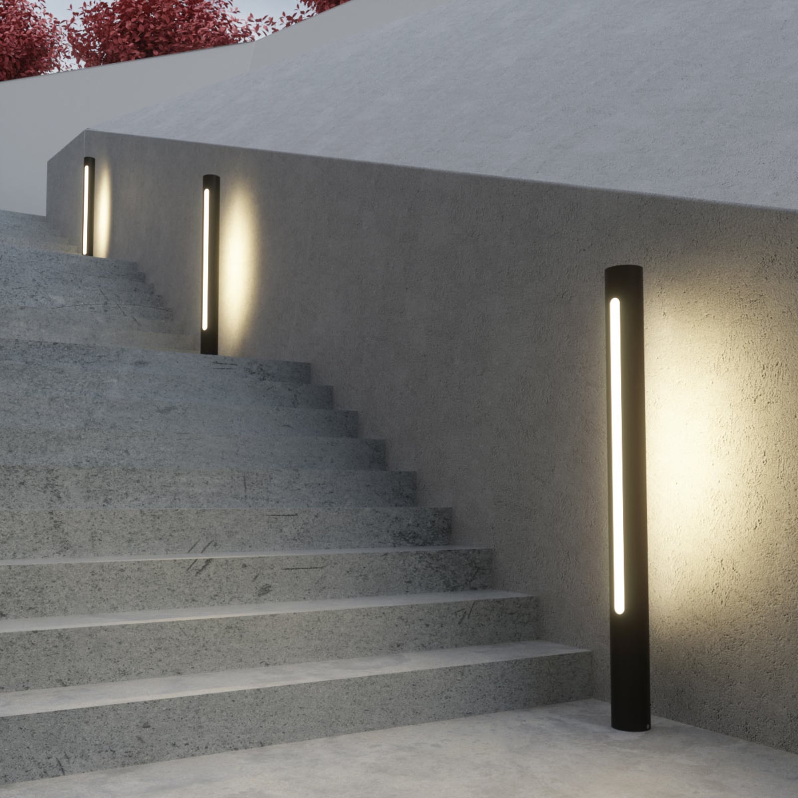 LED sti-lampe Tomas mørkegrå aluminium synlig installasjon