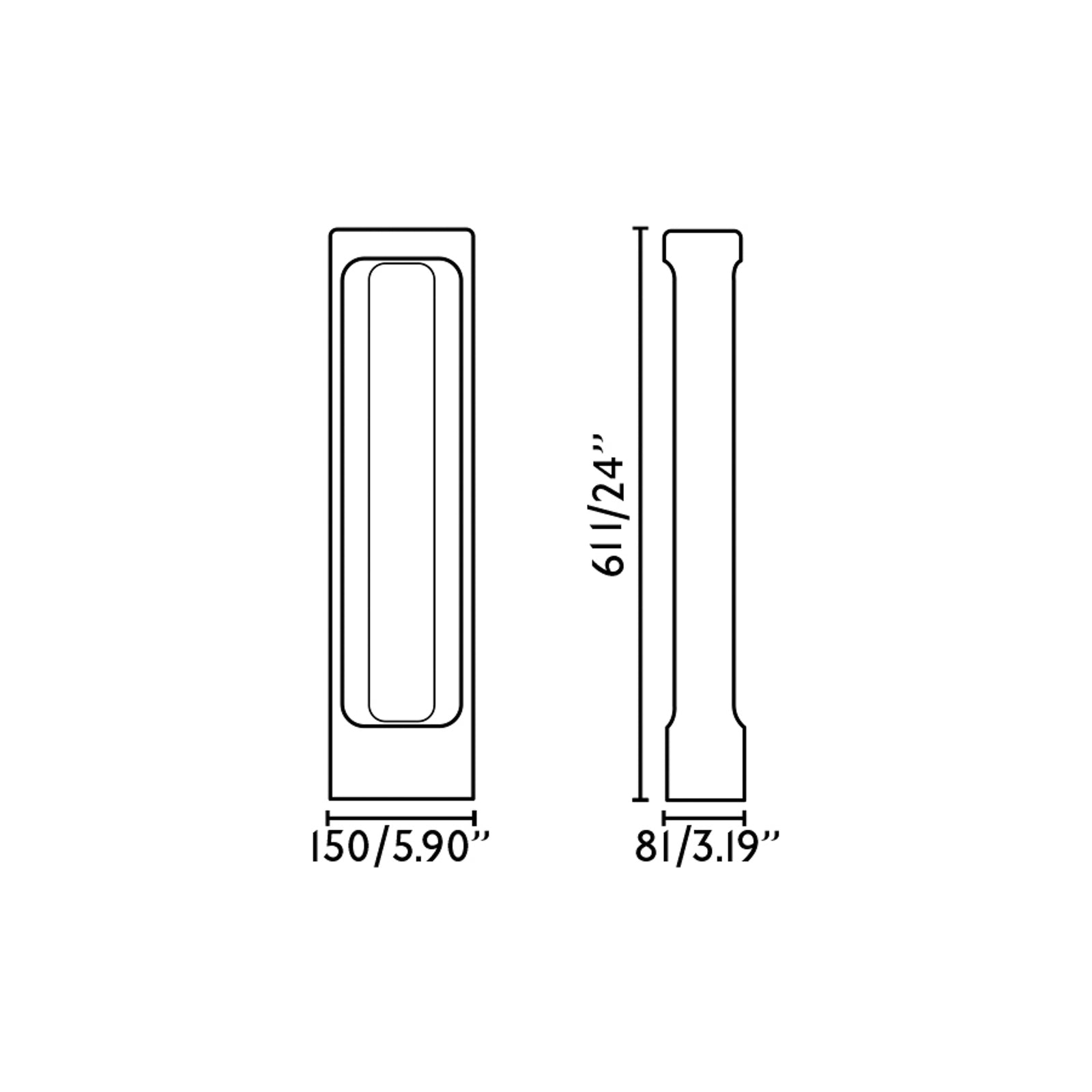 LED sti-lampe Totem grå betong 61 cm IP55 nærbilde