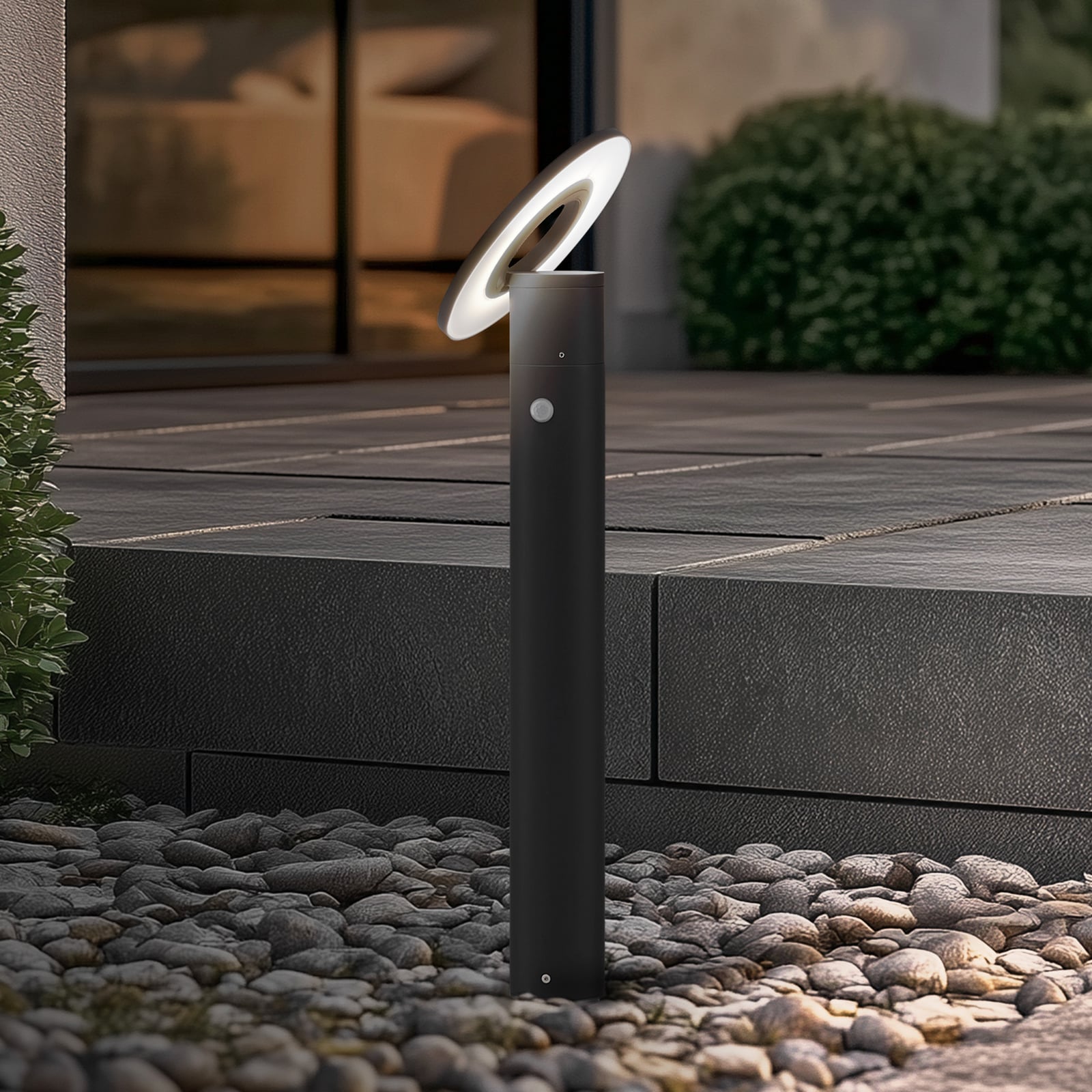 LED sti-lampe Tovio med bevegelsessensor antrasitt forfra
