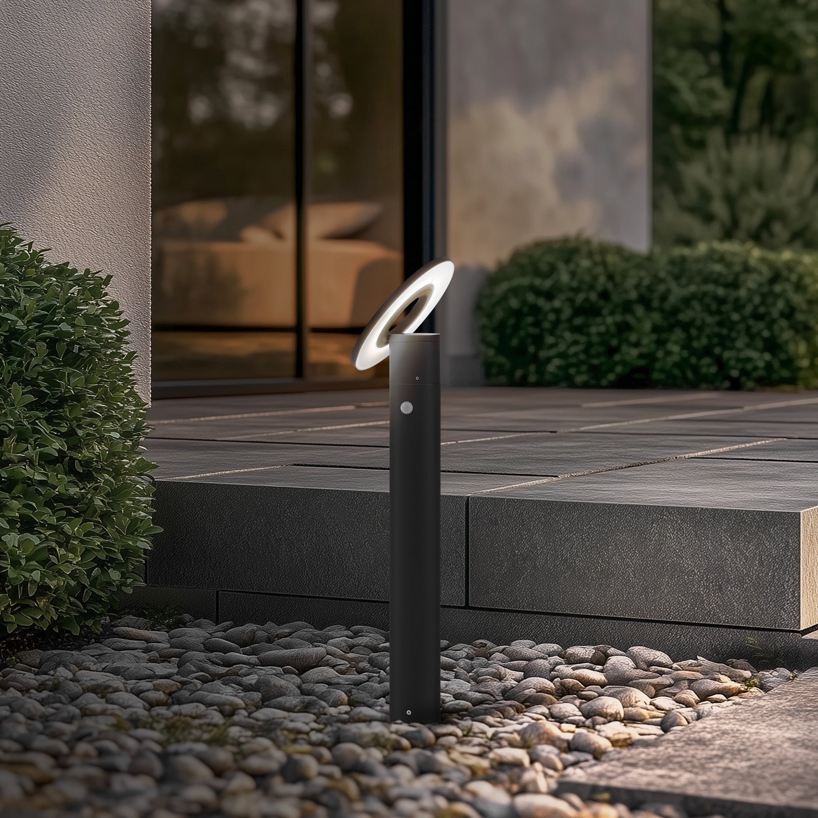 LED sti-lampe Tovio antrasitt bakside med sensor