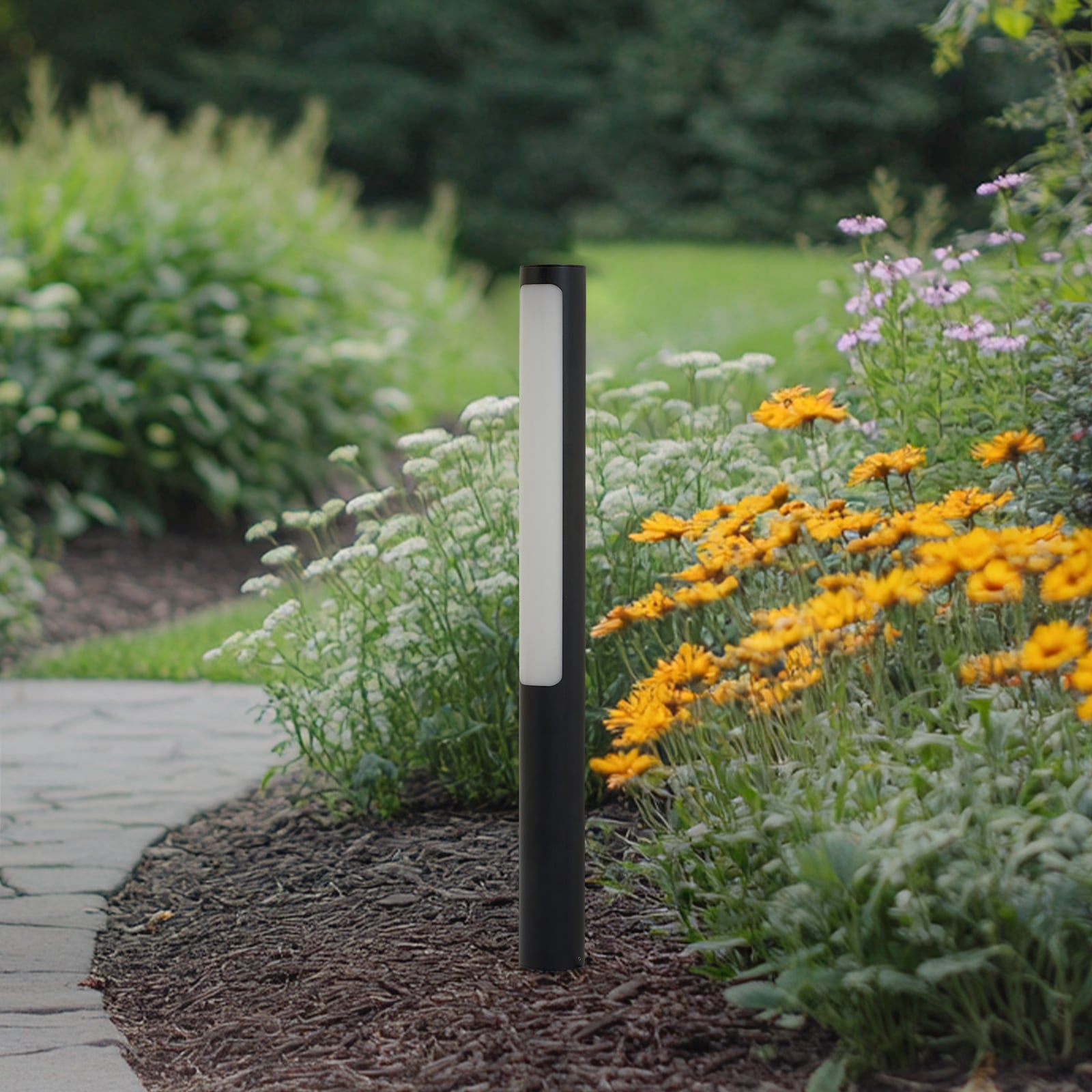 Detalj av LED sti-lampe Tuberia antrasitt 80 cm IP65