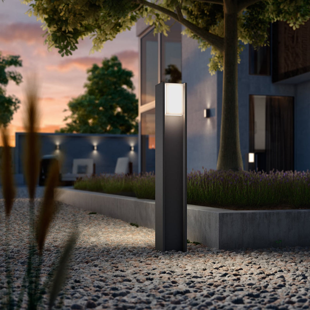 LED sti-lampe Turaco dimbar Zigbee antrasitt Philips Hue lysdetalj